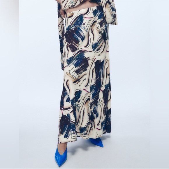 Zara 2 pieces matching set limited edition Asymmetric blouse and skirt - Picture 11 of 15